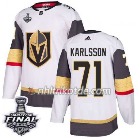 Vegas Golden Knights Trikot William Karlsson 71 2018 Stanley Cup Final Patch Adidas Weiß Authentic - Herren